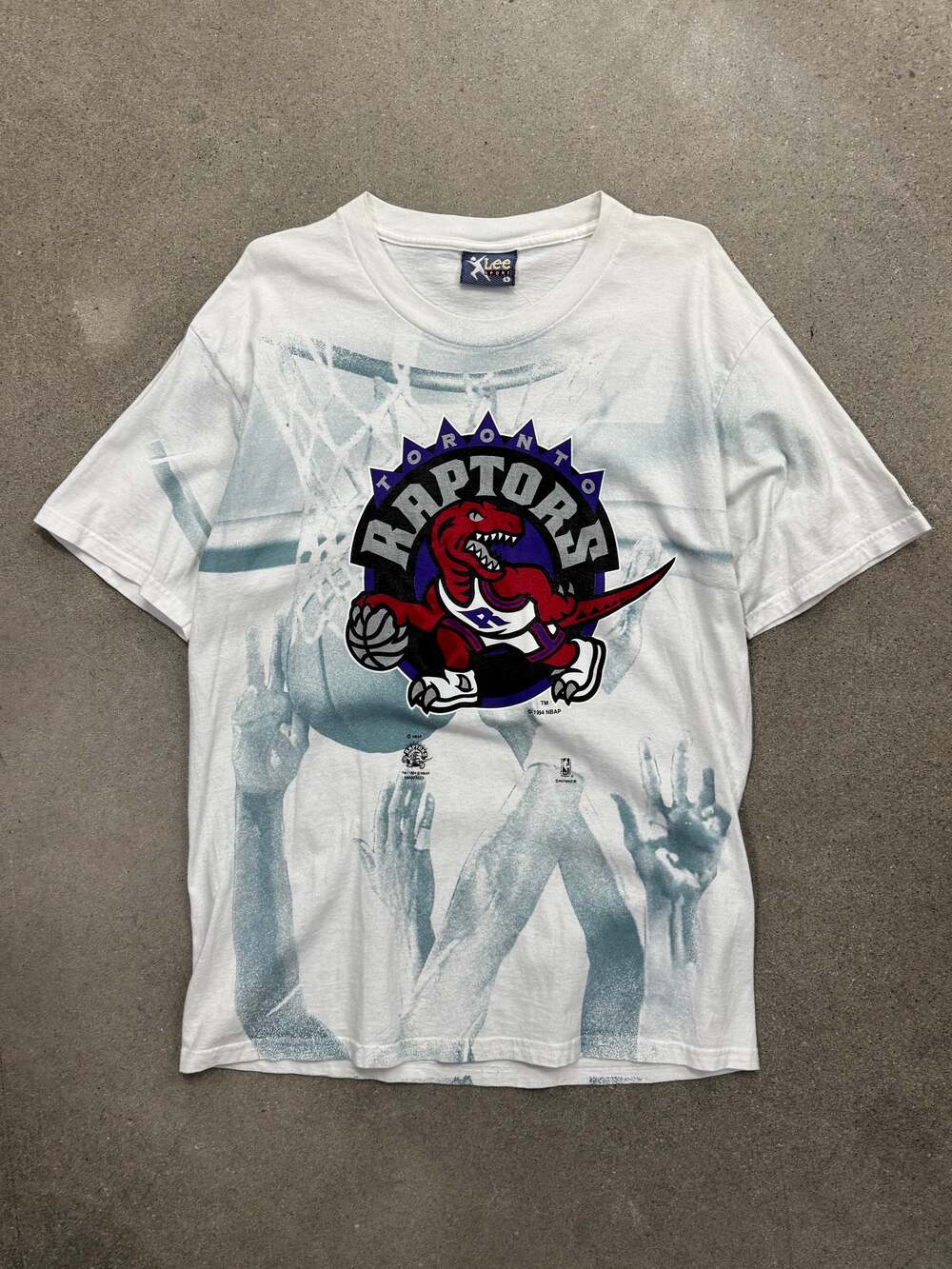 Vintage 1994 Toronto Raptors NBA Shadow AOP T-Shirt - L